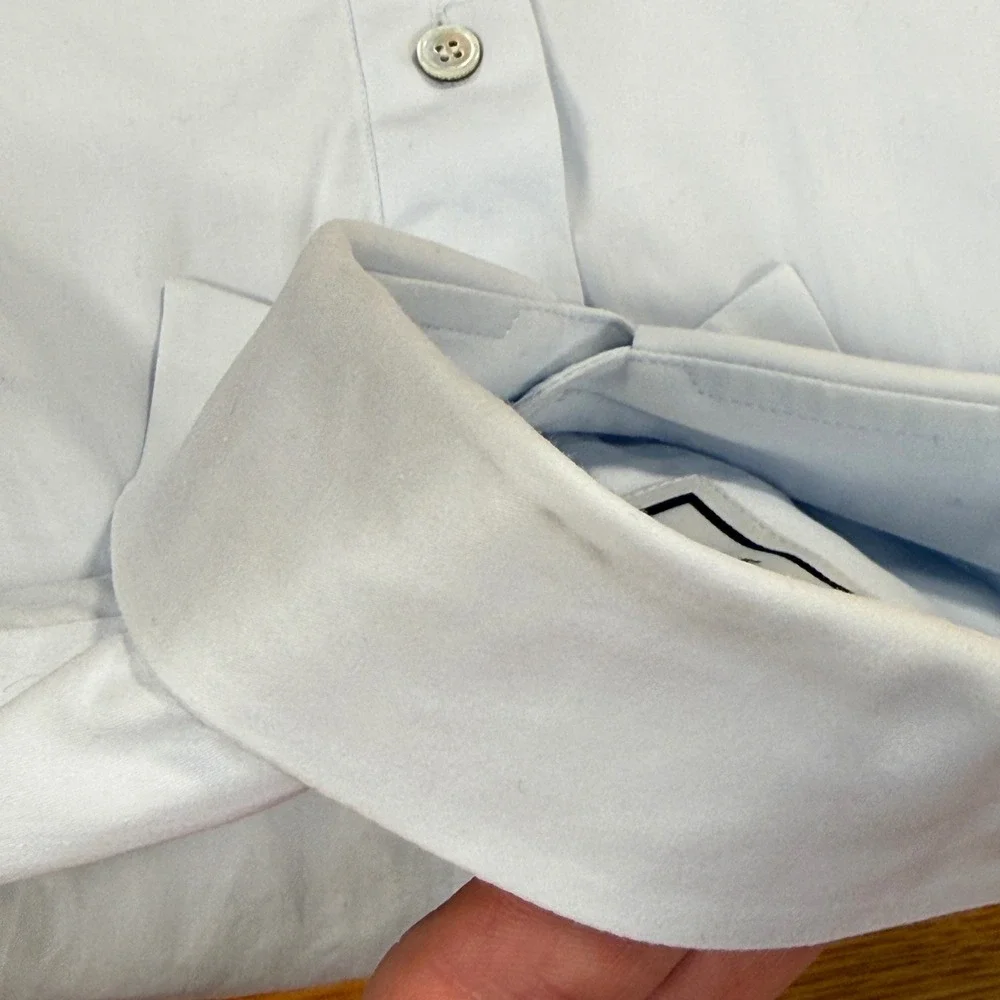 Wooyoungmi Paris Mens Size 50‎ Light Blue Cotton Button Down Shirt W151DS06806L